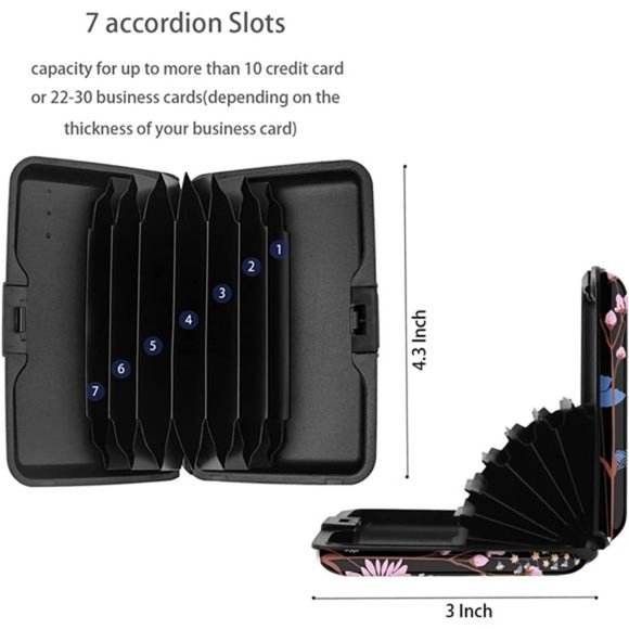 Mini Credit Card Holder, RFID Blocking Slim Hard Card Case ID Case Travel Wallet - Picture 8 of 8